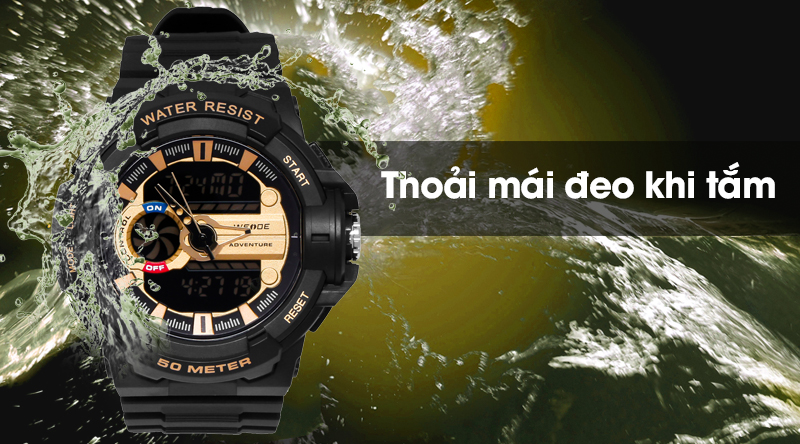 Đồng hồ Nam Weide WA3J8009-2C thoải mái đeo khi tắm Đồng hồ Nam Weide WA3J8009-2C thoải mái đeo khi tắm