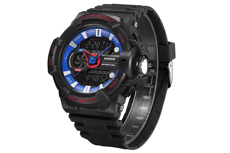 Đồng hồ Nam Weide WA3J8009-5C Màu Đen - Đỏ