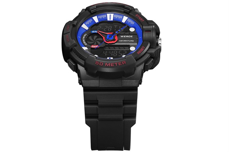 Đồng hồ Nam Weide WA3J8009-5C Màu Đen - Đỏ