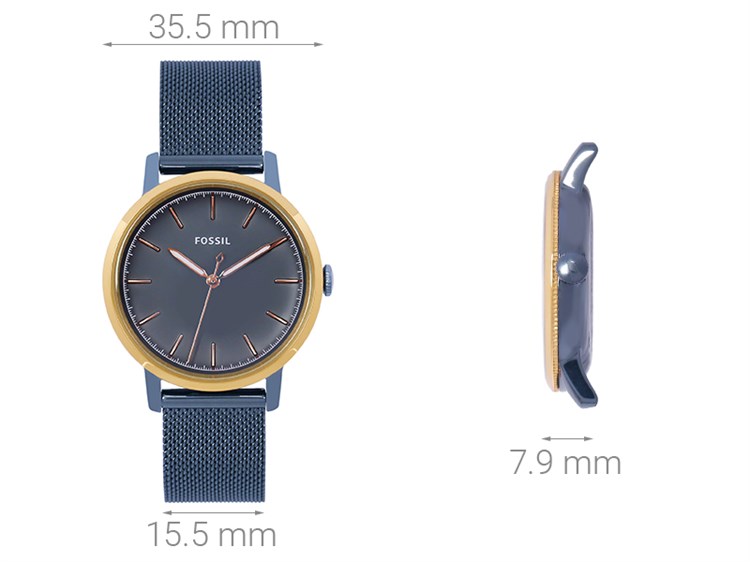 Đồng hồ FOSSIL Carlie 35.5 mm Nữ ES4312 Màu Xanh Dương