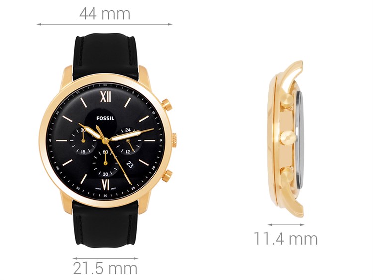 Đồng hồ FOSSIL Carlie 44 mm Nam FS5381 Màu Đen