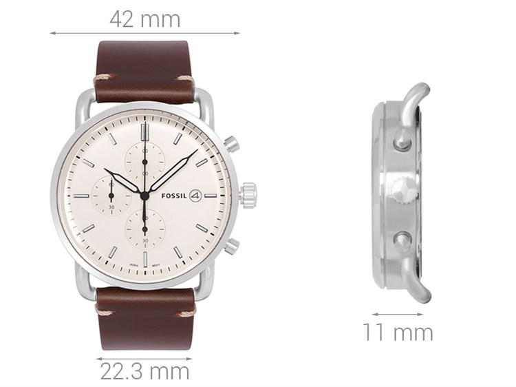 Đồng hồ FOSSIL Carlie 42 mm Nam FS5402 Màu Nâu