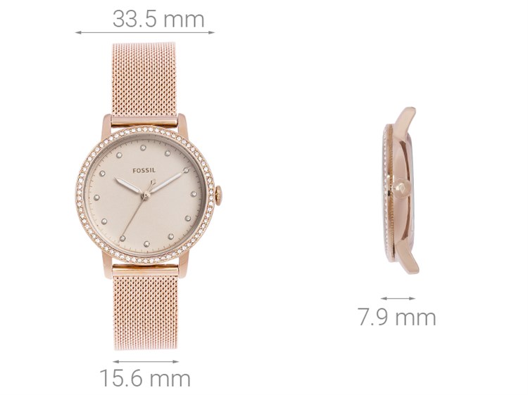 Đồng hồ FOSSIL Carlie 33.5 mm Nữ ES4364 Màu Vàng Hồng