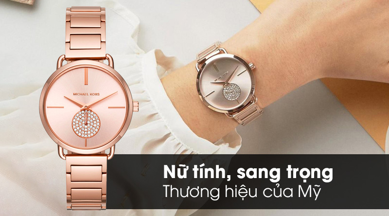 Đồng hồ pin nữ Michael Kors MK3640 cao cấp vàng gold  FUDO VIỆT NAM