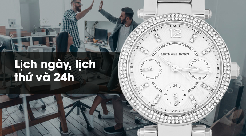 Đồng hồ nữ Michael Kors MK5615 có tiện ích lịch ngày, lịch thứ và 24h Đồng hồ nữ Michael Kors MK5615 có tiện ích lịch ngày, lịch thứ và 24h