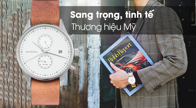Đồng hồ nam MVMT D-MV01-WT sang trọng, tinh tế