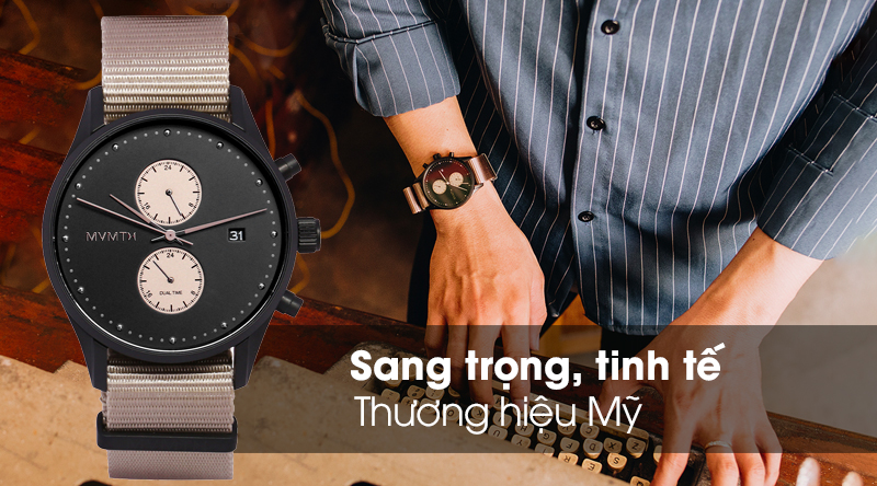 Đồng hồ nam MVMT D-MV01-BLBR có thiết kế tinh tế, sang trọng