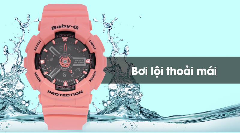 Đồng hồ Nữ Baby-G BA-111-4A2DR chống nước Đồng hồ Nữ Baby-G BA-111-4A2DR chống nước