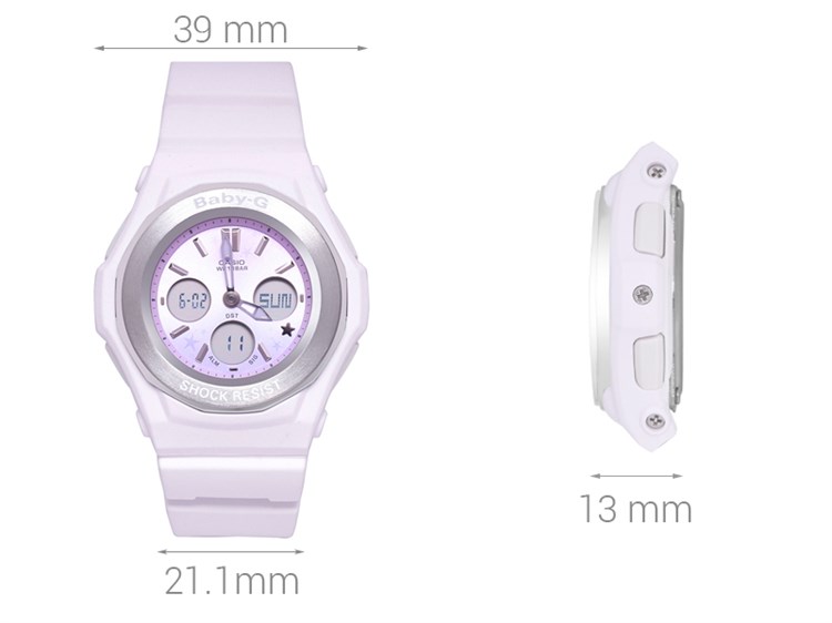 Đồng hồ BABY-G 39 mm Nữ BGA-100ST-4ADR Màu Hồng