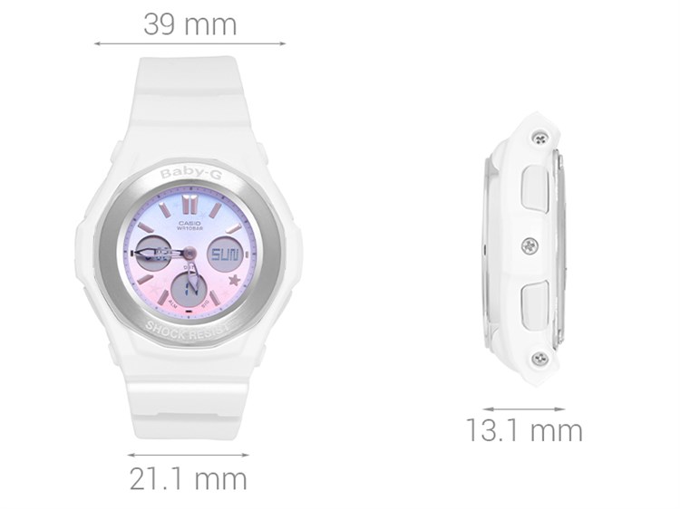 Đồng hồ BABY-G 39 mm Nữ BGA-100ST-7ADR Màu Trắng