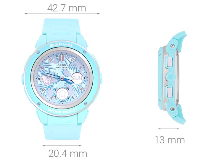 Đồng hồ Nữ Baby-G BGA-150F-3ADR Màu Xanh ngọc