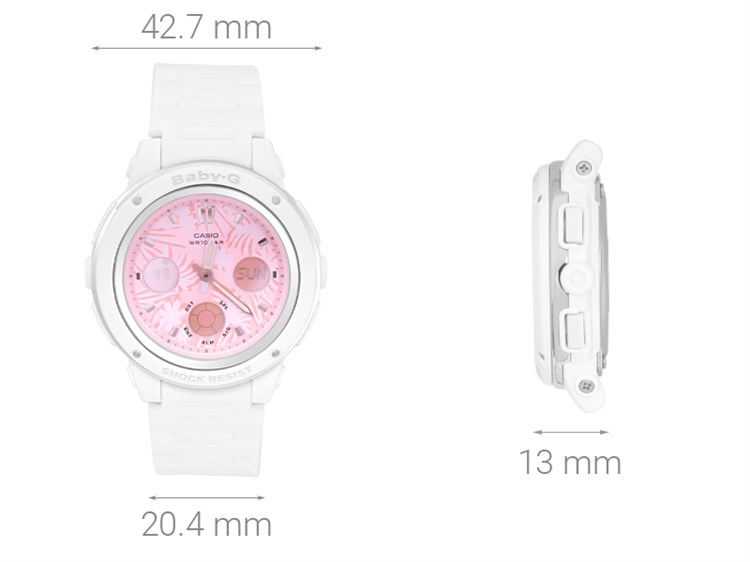 Đồng hồ BABY-G 42.7 mm Nữ BGA-150F-7ADR Màu Trắng