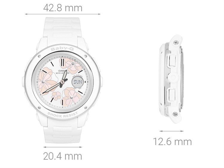 Đồng hồ BABY-G 42.8 mm Nữ BGA-150FL-7ADR Màu Trắng