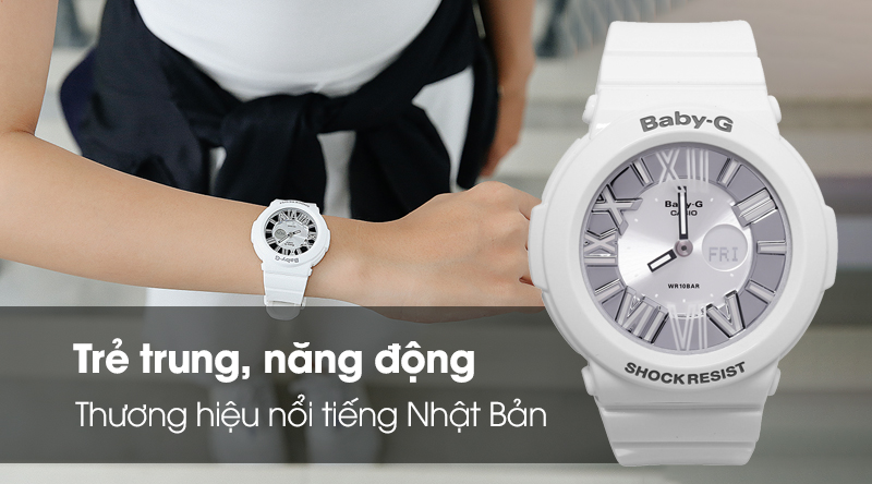 Đồng hồ nữ Baby-G BGA-160-7B1DR có thiết kế trẻ trung Đồng hồ nữ Baby-G BGA-160-7B1DR có thiết kế trẻ trung