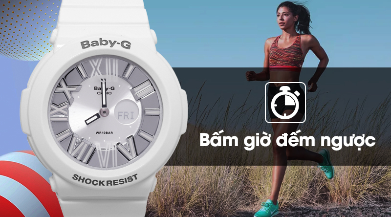 Đồng hồ Nữ Baby-G BGA-160-7B1DR có chế độ bấm giờ đếm ngược Đồng hồ Nữ Baby-G BGA-160-7B1DR có chế độ bấm giờ đếm ngược