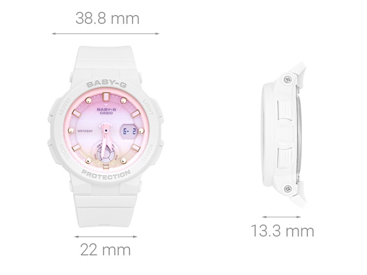 Đồng hồ BABY-G 38.8 mm Nữ BGA-250-7A2DR Màu Trắng