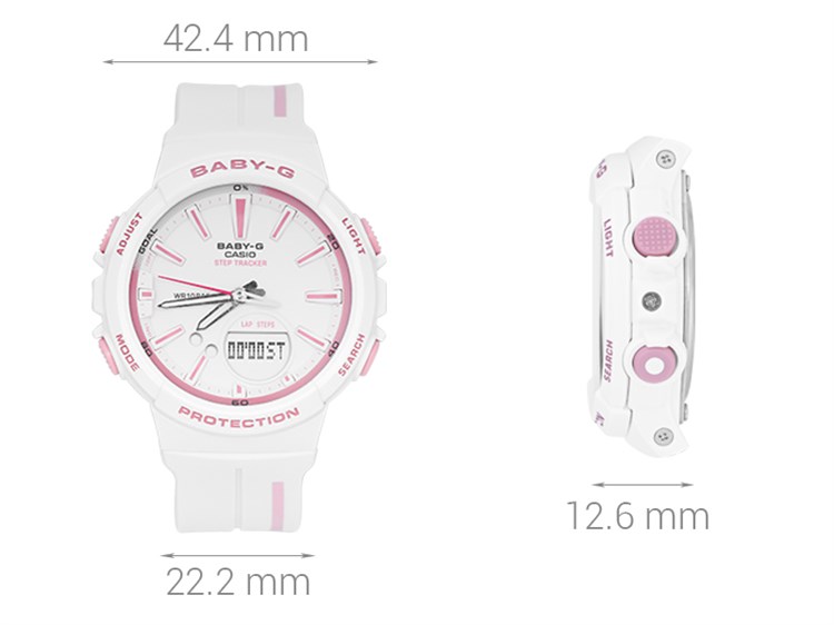 Đồng hồ BABY-G 42.4 mm Nữ BGS-100RT-7ADR Màu Trắng