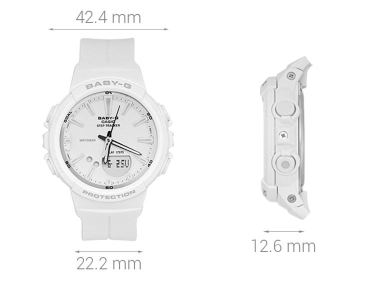 Đồng hồ BABY-G 42.4 mm Nữ BGS-100SC-7ADR Màu Trắng