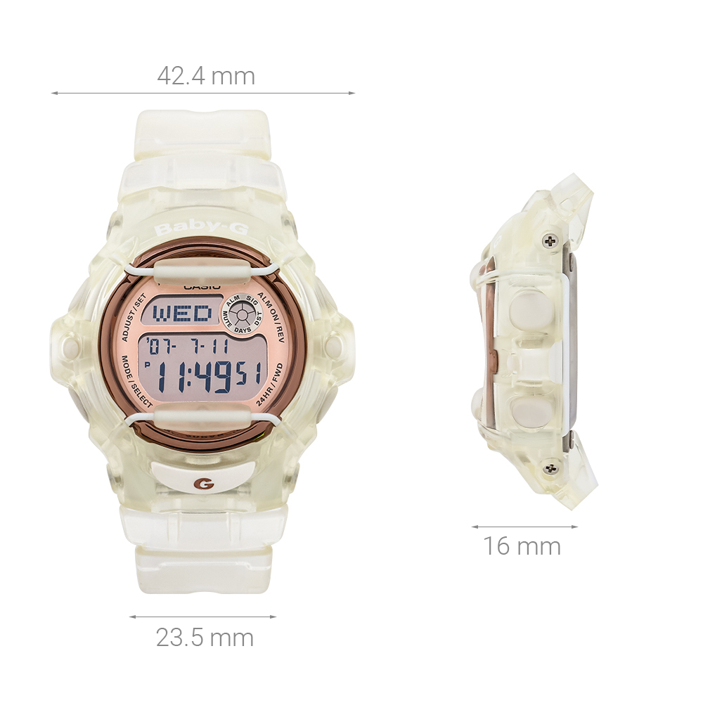 Đồng hồ BABY-G BG-169 42.4 mm Nữ BG-169G-7BDR Màu Trắng