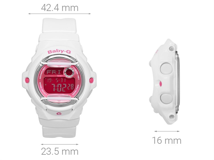 Đồng hồ BABY-G BG-169 42.4 mm Nữ BG-169R-7DDR Màu Trắng