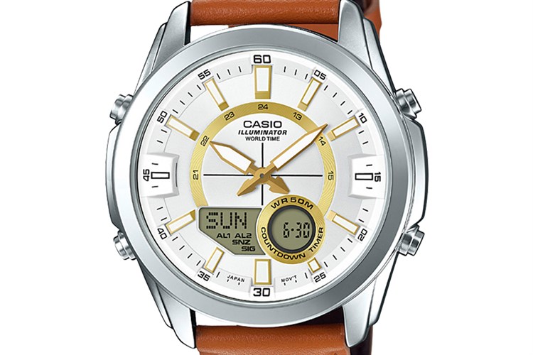 Đồng hồ Nam Casio AMW-810L-5AVDF Màu Nâu