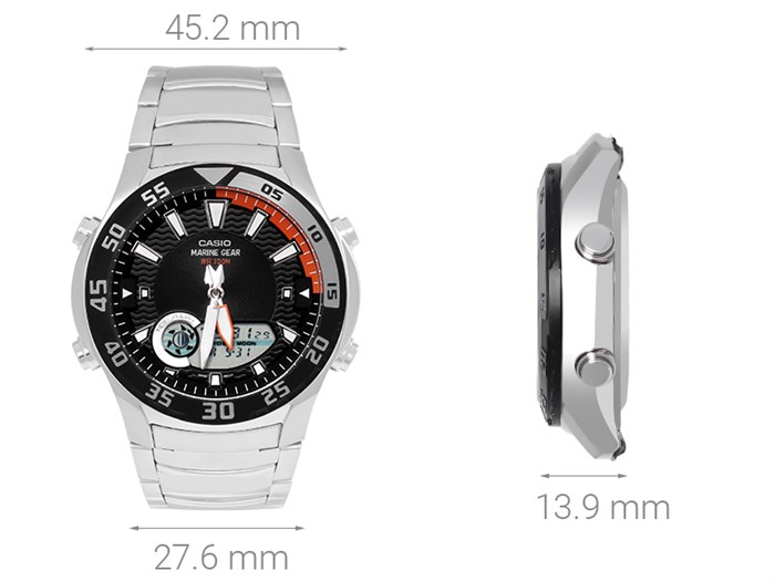 Đồng hồ Nam Casio AMW-710D-1AVDF Màu Bạc