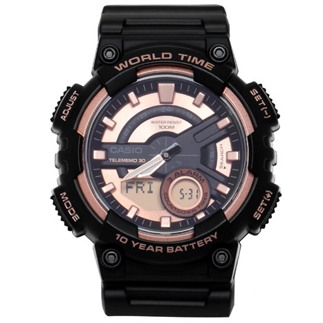 Đồng hồ Nam Casio AEQ-110W-1A3VDF Màu Đen