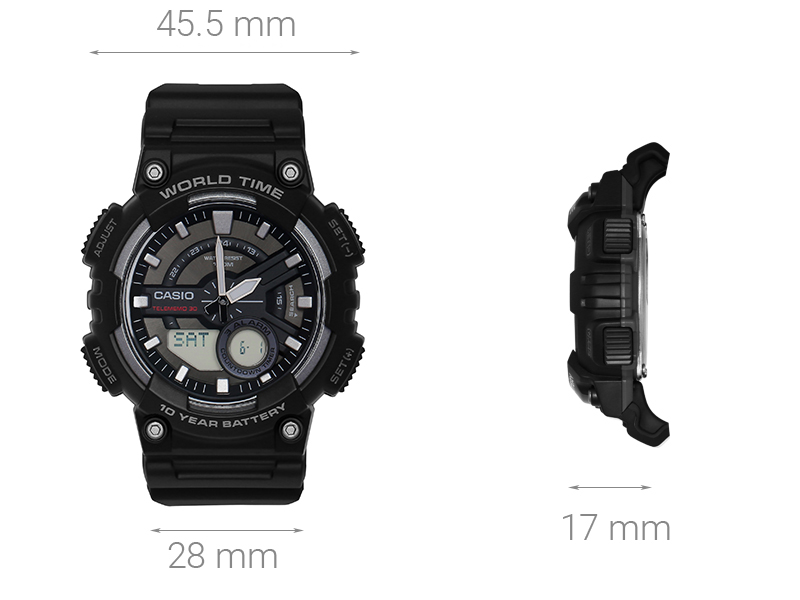 Đồng hồ CASIO 45.5 mm Nam AEQ-110W-1AVDF - 7