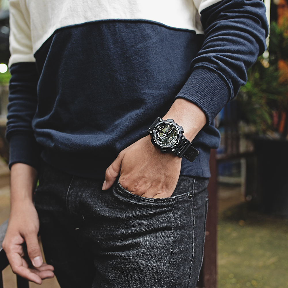 Đồng hồ CASIO 45.5 mm Nam AEQ-110W-1AVDF