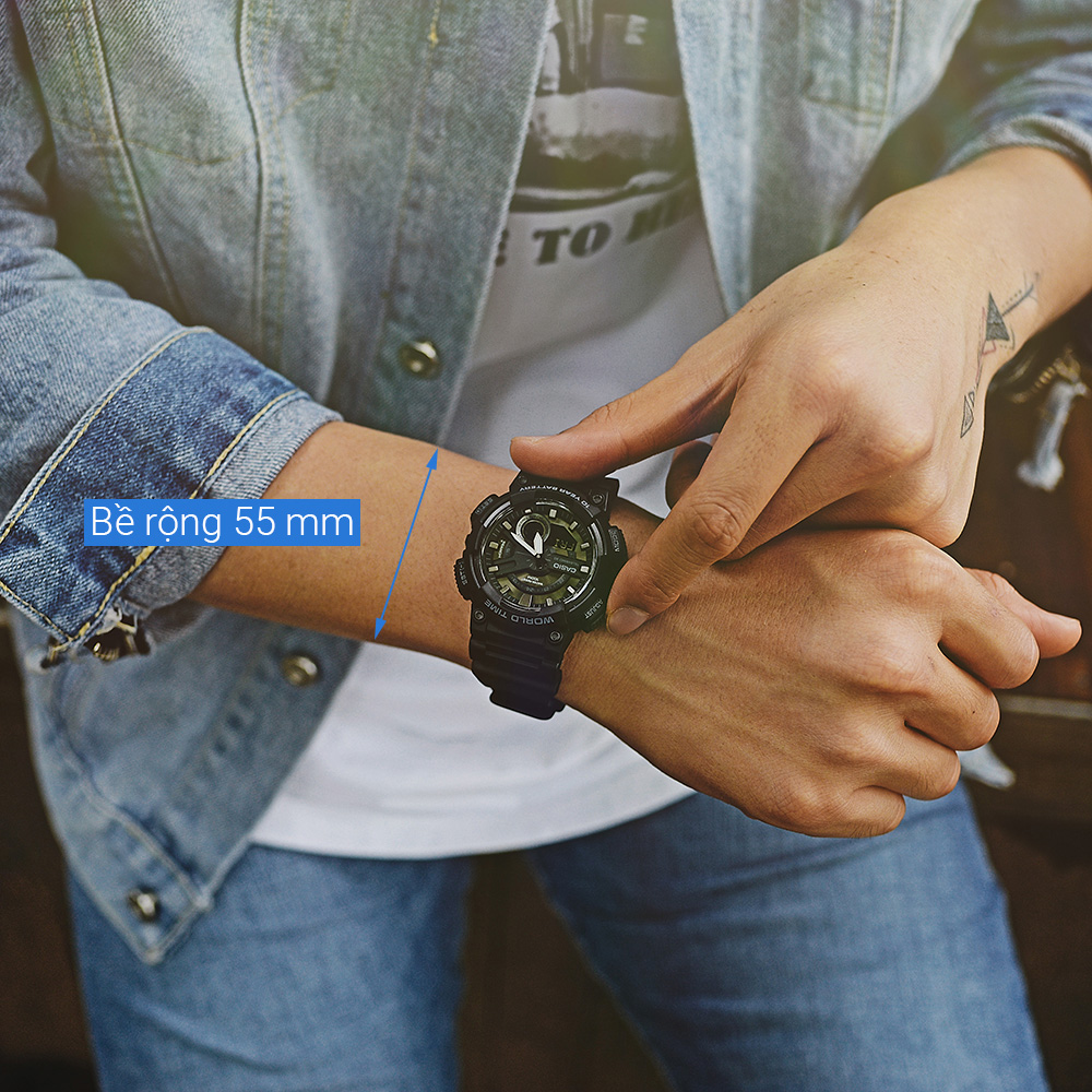 Đồng hồ CASIO 45.5 mm Nam AEQ-110W-1BVDF