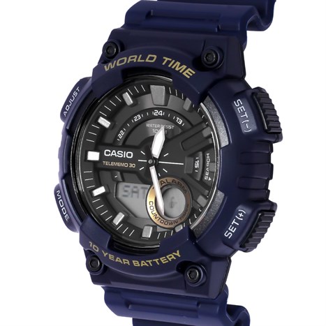 Đồng hồ CASIO 45.5 mm Nam AEQ-110W-2AVDF Màu Xanh Dương