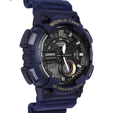 Đồng hồ CASIO 45.5 mm Nam AEQ-110W-2AVDF Màu Xanh Dương