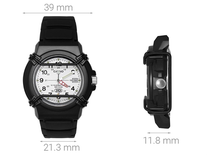 Đồng hồ CASIO 39 mm Nam HDA-600B-7BVDF Màu Đen