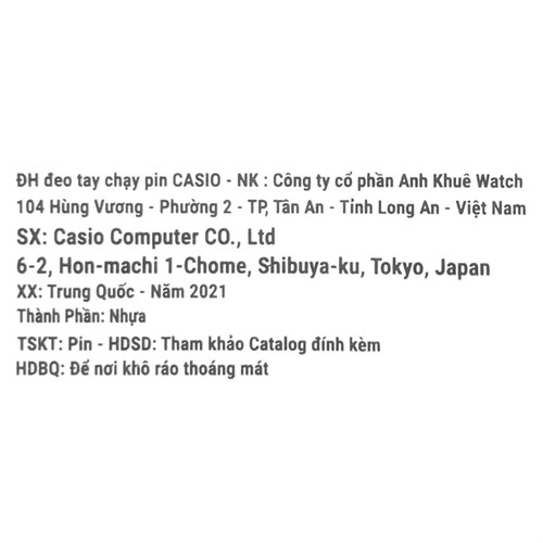 Đồng hồ CASIO 39 mm Nam HDA-600B-7BVDF Màu Đen