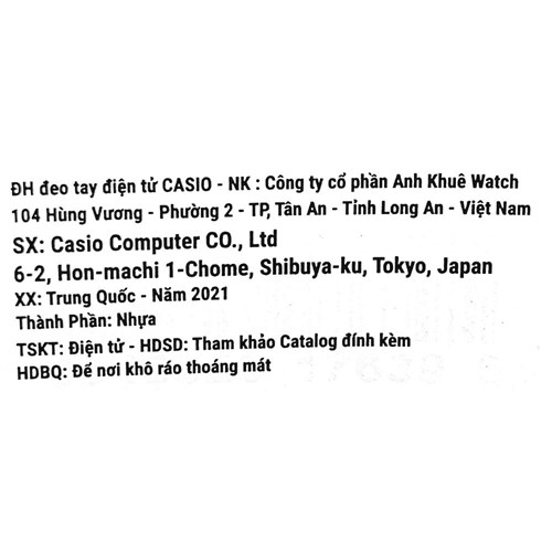 Đồng hồ CASIO 46 mm Nam HDC-700-1AVDF Màu Đen