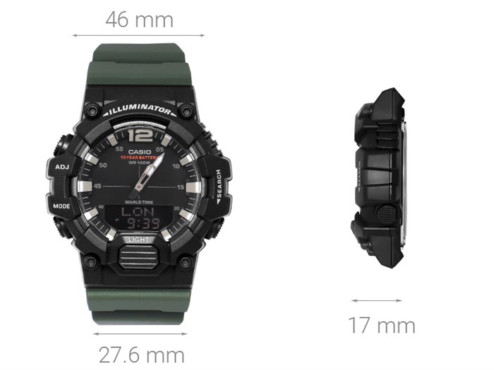 Đồng hồ Nam Casio HDC-700-3AVDF Màu Đen