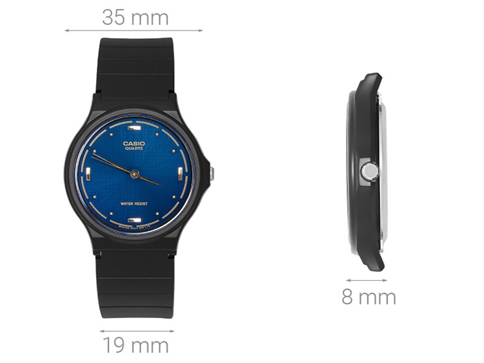 Đồng hồ CASIO 35 mm Nam MQ-76-2ALDF Màu Đen