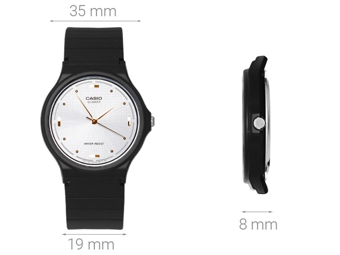 Đồng hồ CASIO 35 mm Nam MQ-76-7A1LDF Màu Đen