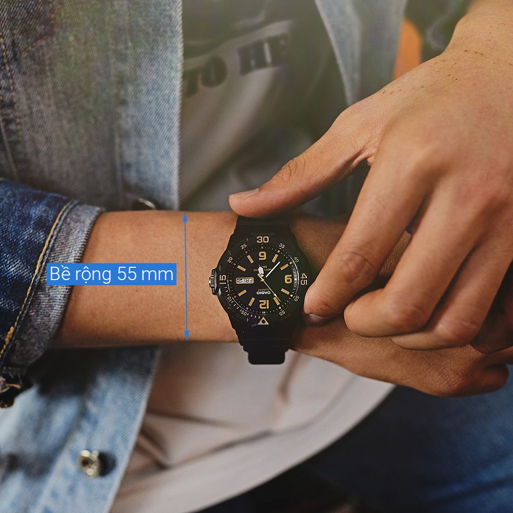 Đồng hồ CASIO 43 mm Nam MRW-200H-1B3VDF