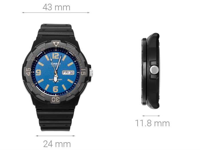 Đồng hồ CASIO 43 mm Nam MRW-200H-2B3VDF Màu Đen