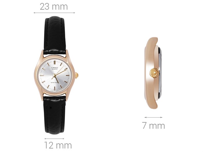 Đồng hồ CASIO 23 mm Nữ LTP-1094Q-7ARDF Màu Đen