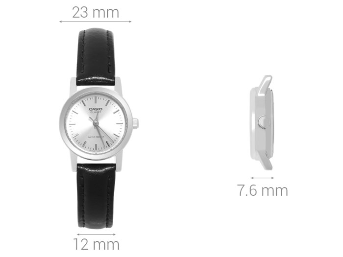 Đồng hồ CASIO 23 mm Nữ LTP-1095E-7ADF Màu Đen