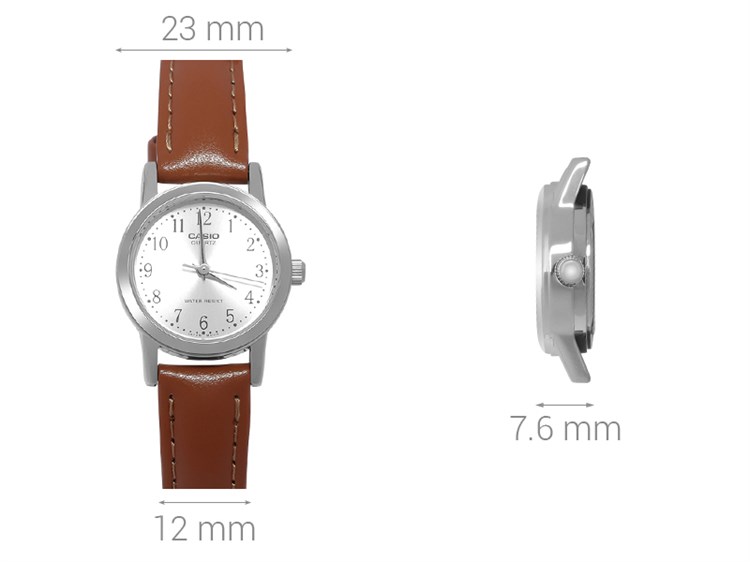 Đồng hồ CASIO 23 mm Nữ LTP-1095E-7BDF Màu Nâu