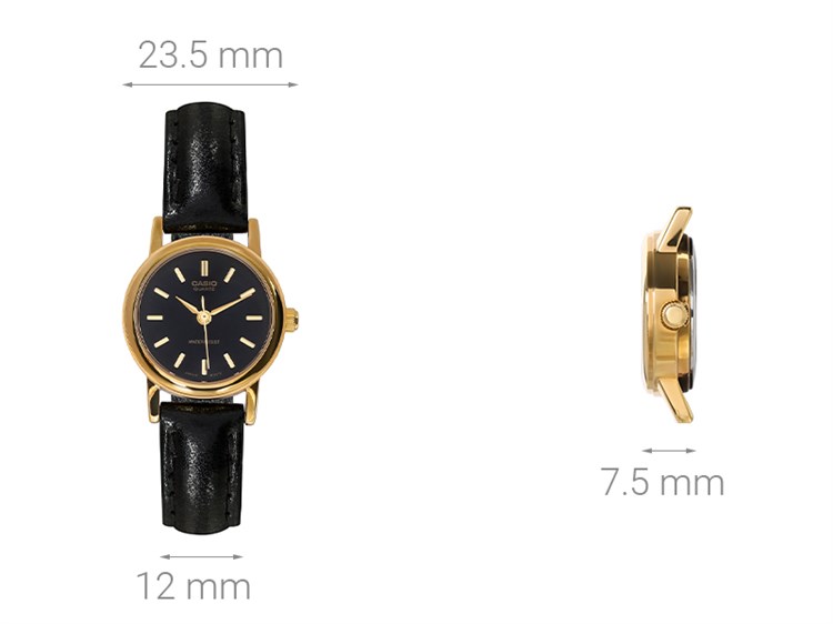 Đồng hồ CASIO Timeless 23.5 mm Nữ LTP-1095Q-1A Màu Đen