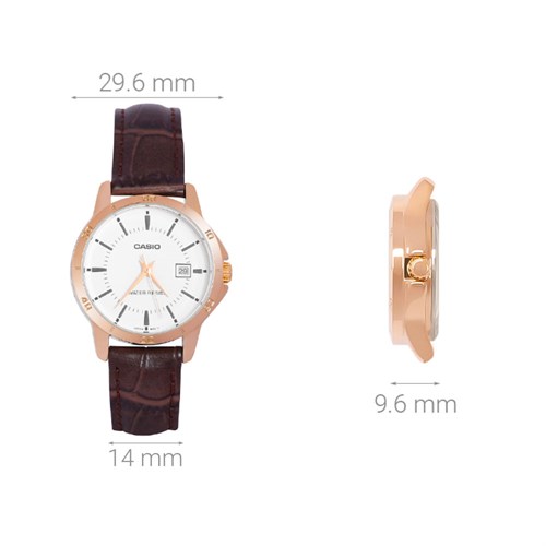 Đồng hồ CASIO 29.6 mm Nữ LTP-V004GL-7AUDF Màu Nâu
