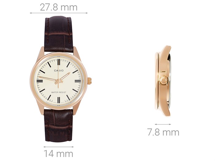 Đồng hồ CASIO 27.8 mm Nữ LTP-V005GL-9AUDF Màu Nâu