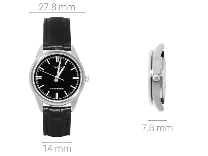 Đồng hồ CASIO 27.8 mm Nữ LTP-V005L-1AUDF Màu Đen