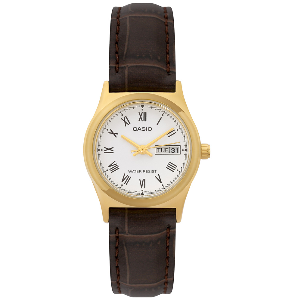 Đồng hồ CASIO Timeless 25 mm Nữ LTP-V006GL-7BUDF Màu Nâu