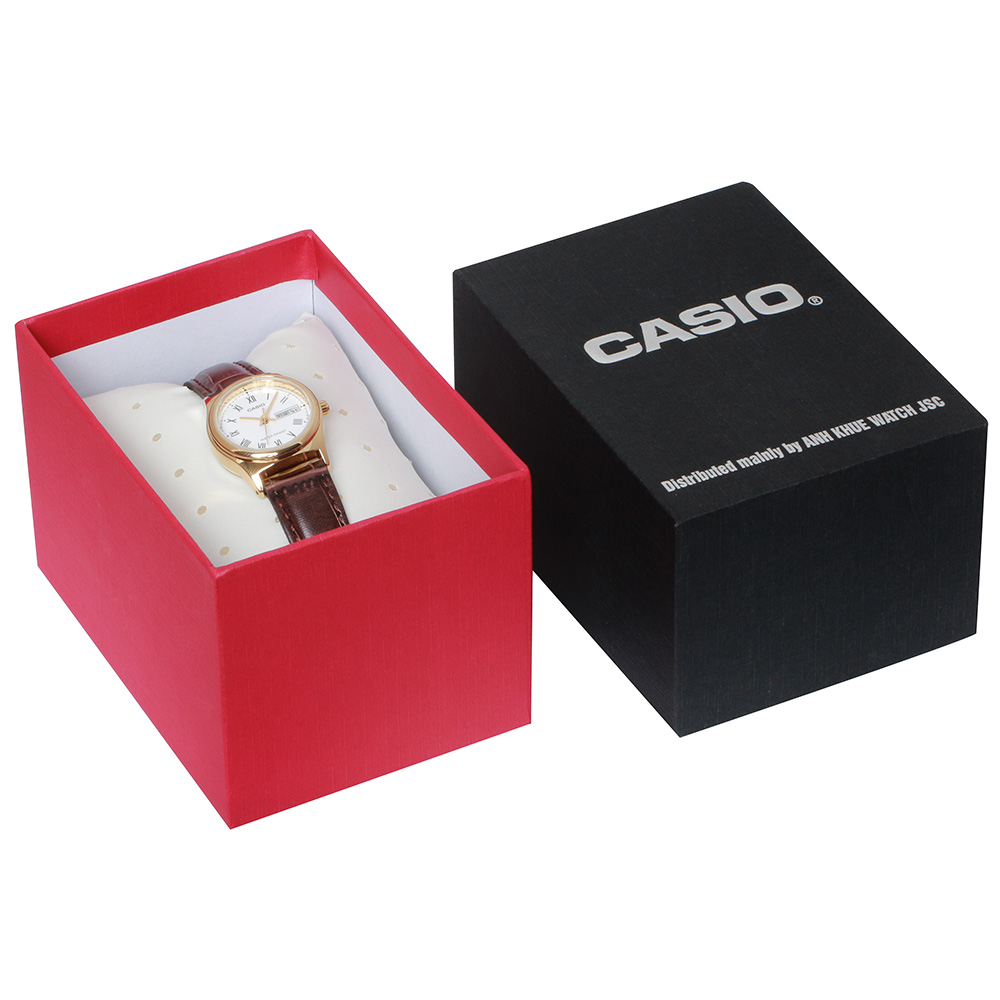 Đồng hồ CASIO Timeless 25 mm Nữ LTP-V006GL-7BUDF Màu Nâu