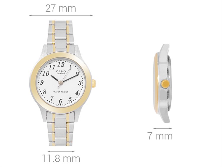 Đồng hồ CASIO 27 mm Nữ LTP-1128G-7BRDF Màu Bạc